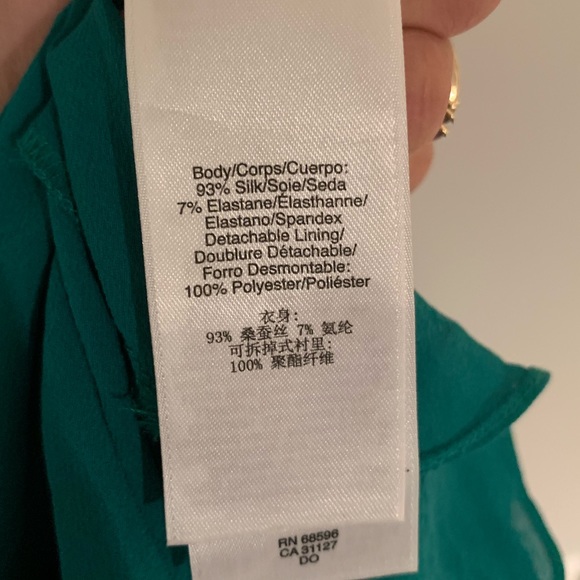 🌵DKNY Green Silk Tank🌵 - Picture 6 of 7